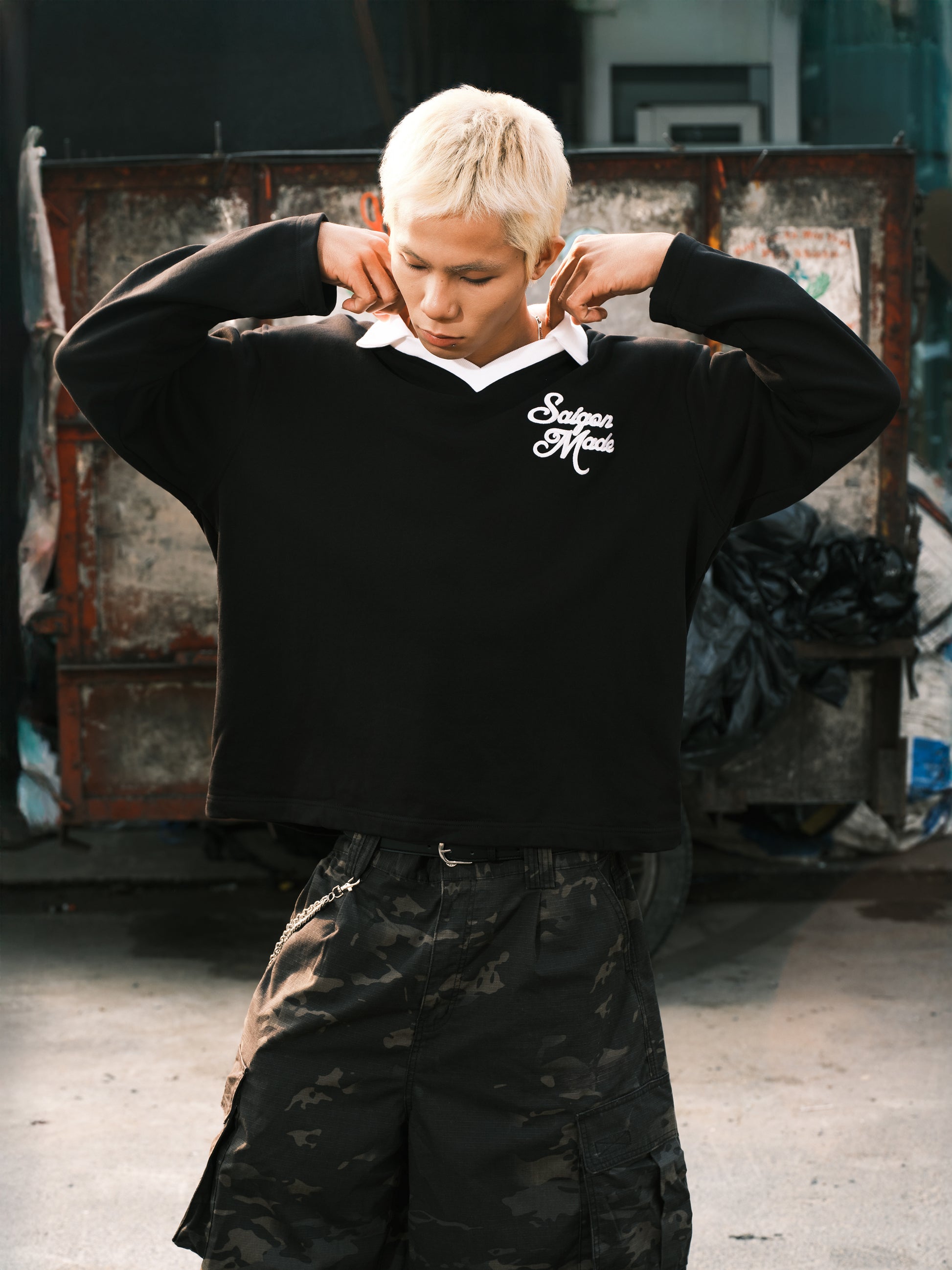 Polo Sweater (Black)