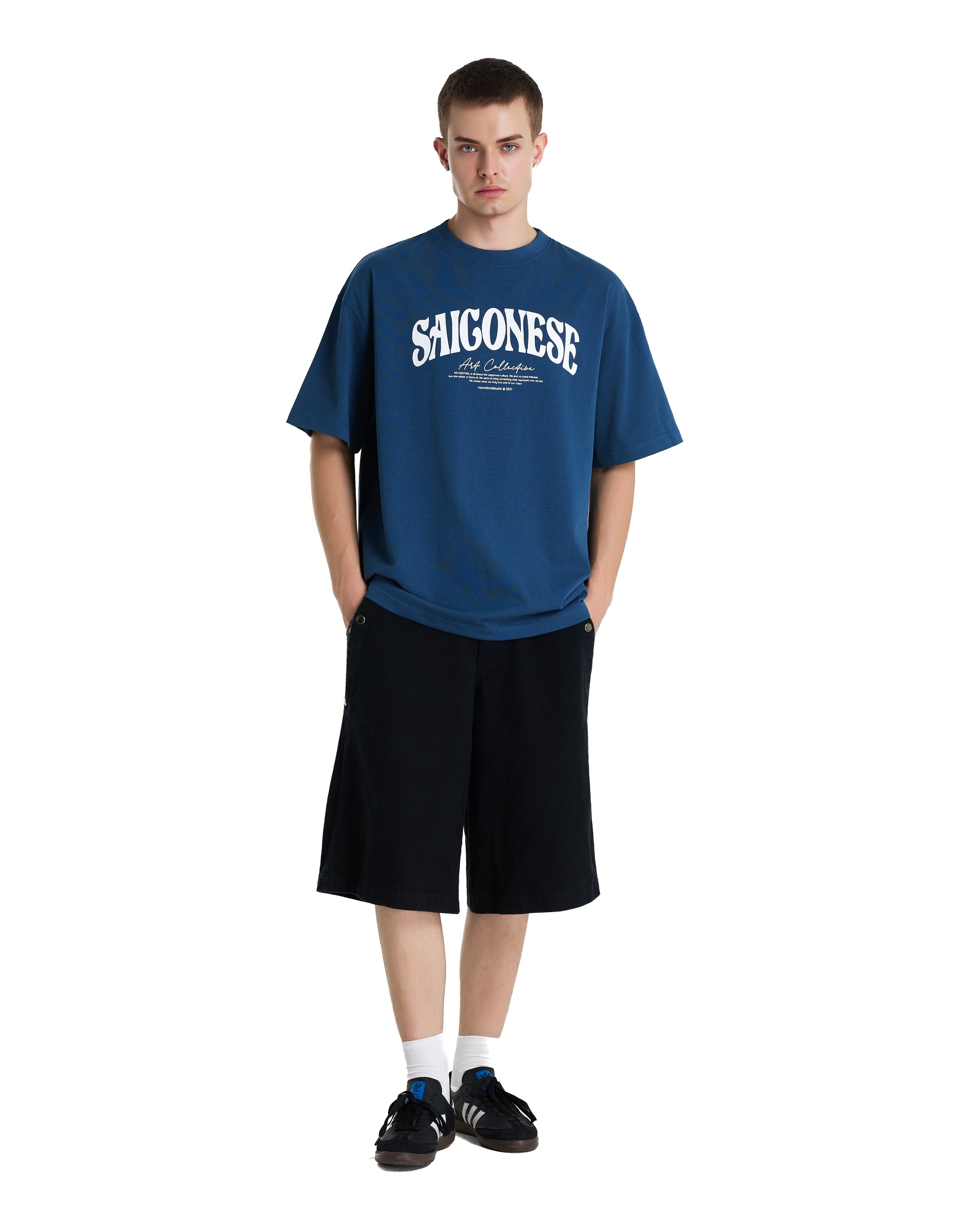 Saigonese Tee (Light Navy)