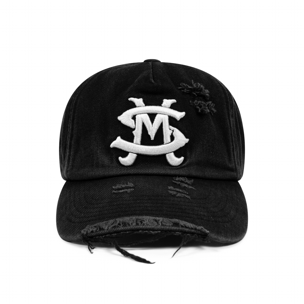 FW26 Washed Denim Cap (Faded Black)
