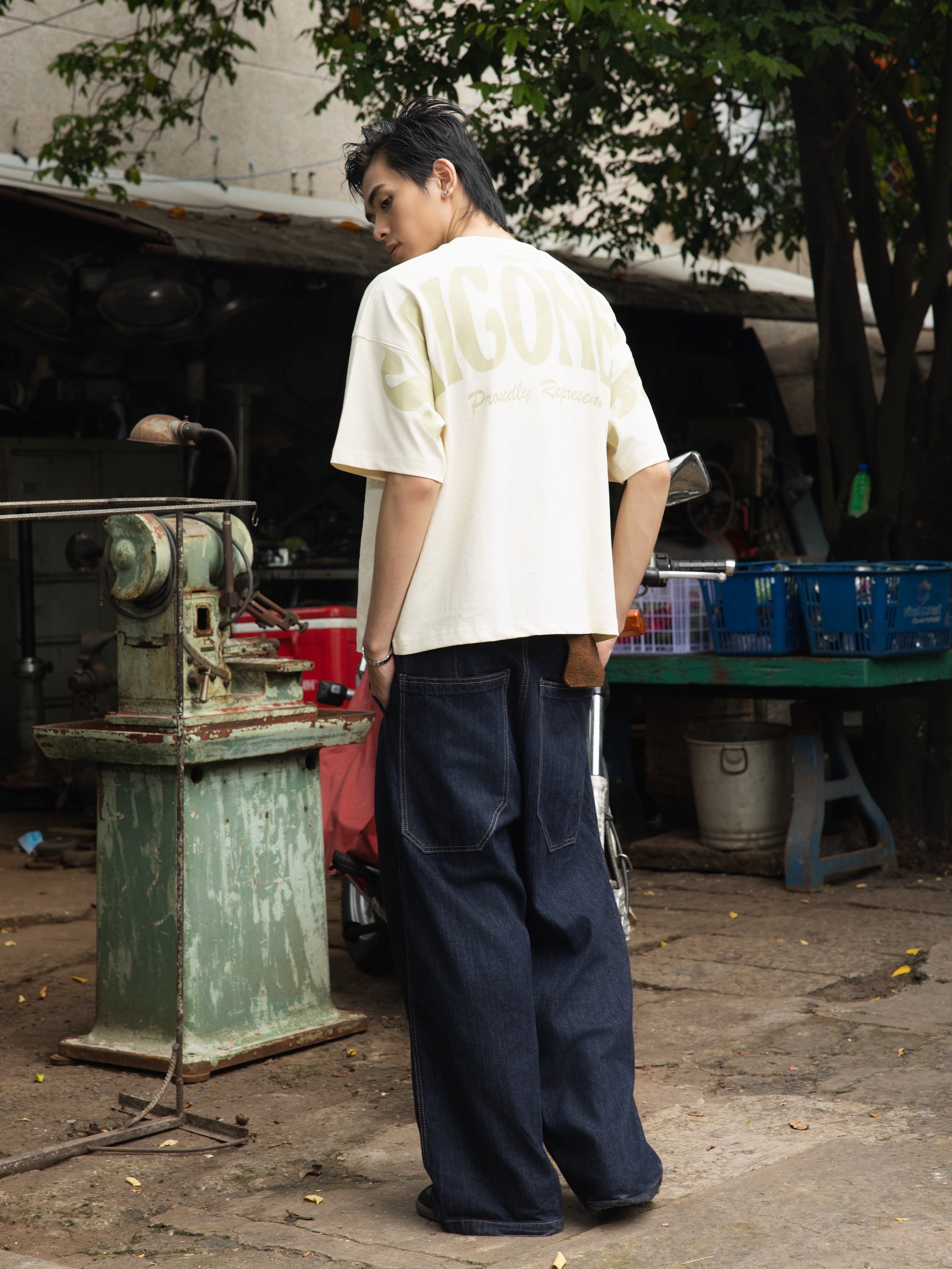 Saigonese Full Back Tee (Cream)