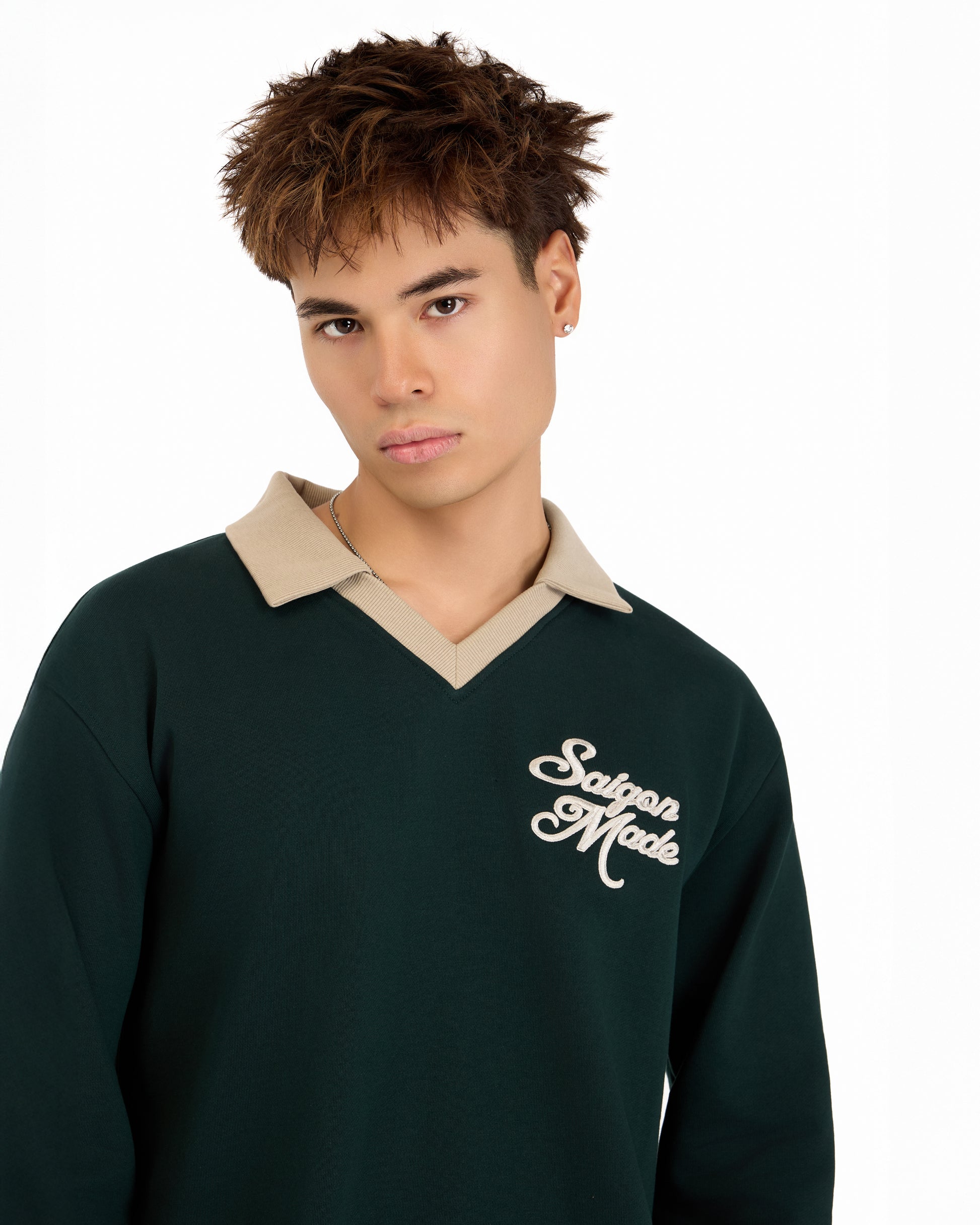 Polo Sweater (Moss Green)