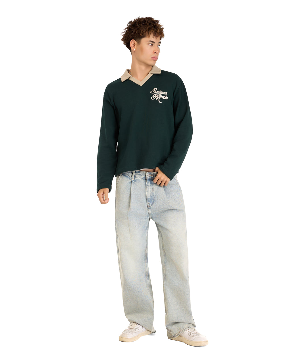 Polo Sweater (Moss Green)