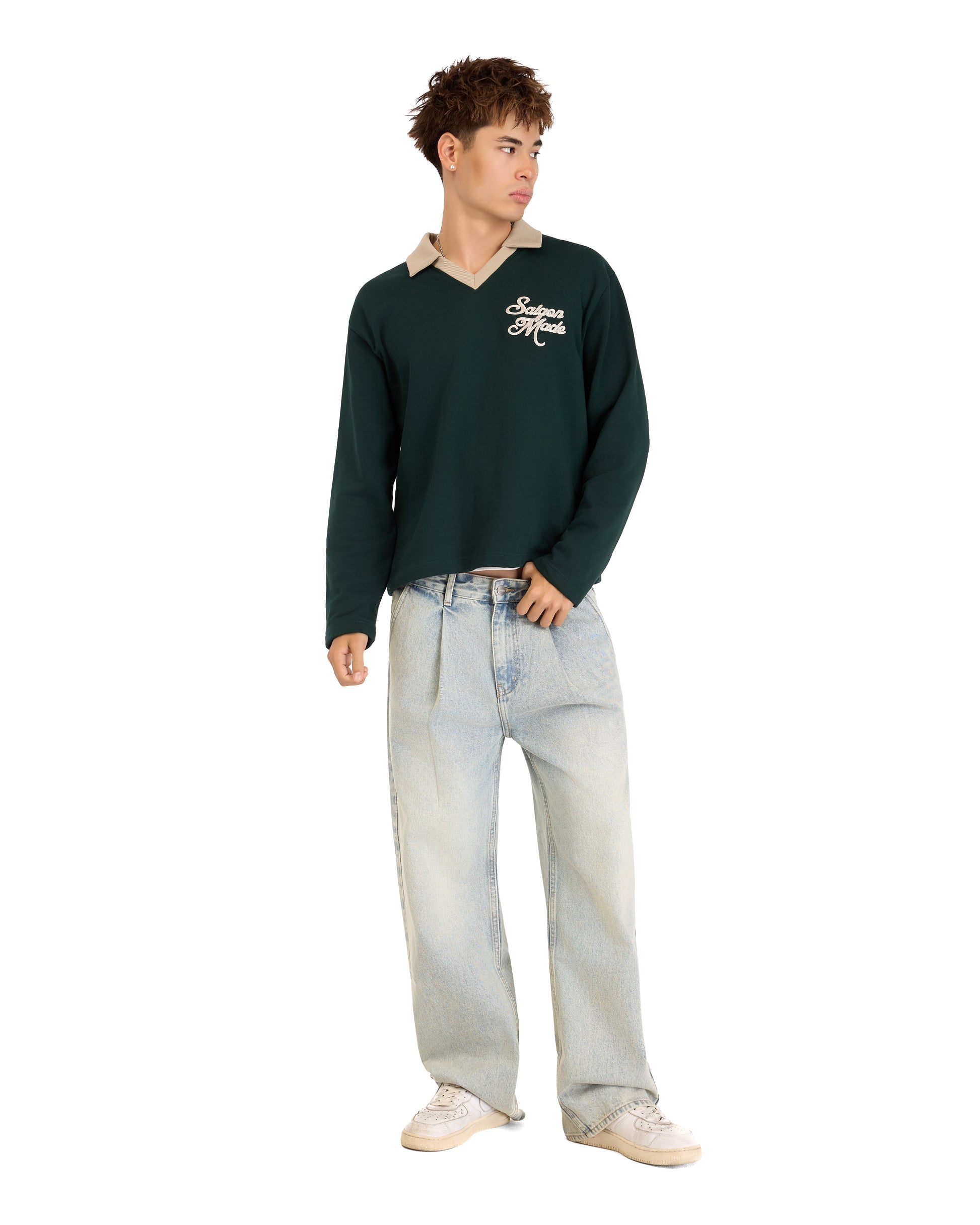 Polo Sweater (Moss Green)