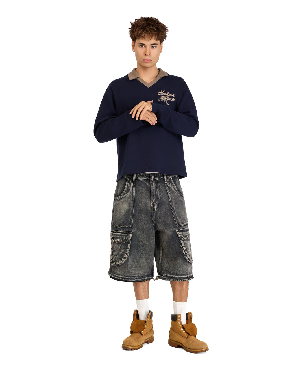 Polo Sweater (Navy)