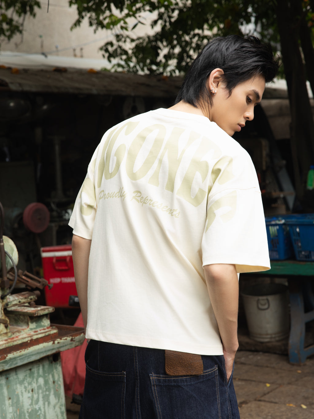 Saigonese Full Back Tee (Cream)