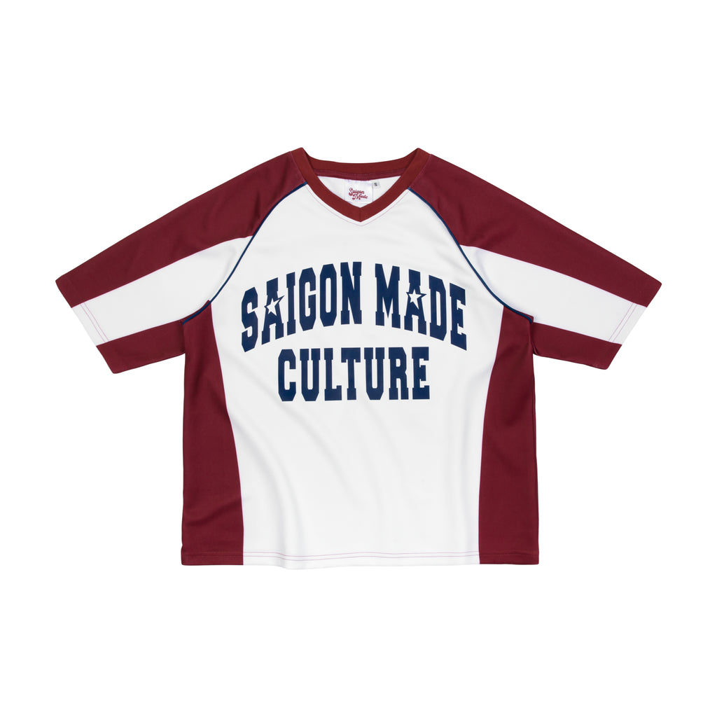 FW26 Essential Jersey (White/Burgundy)