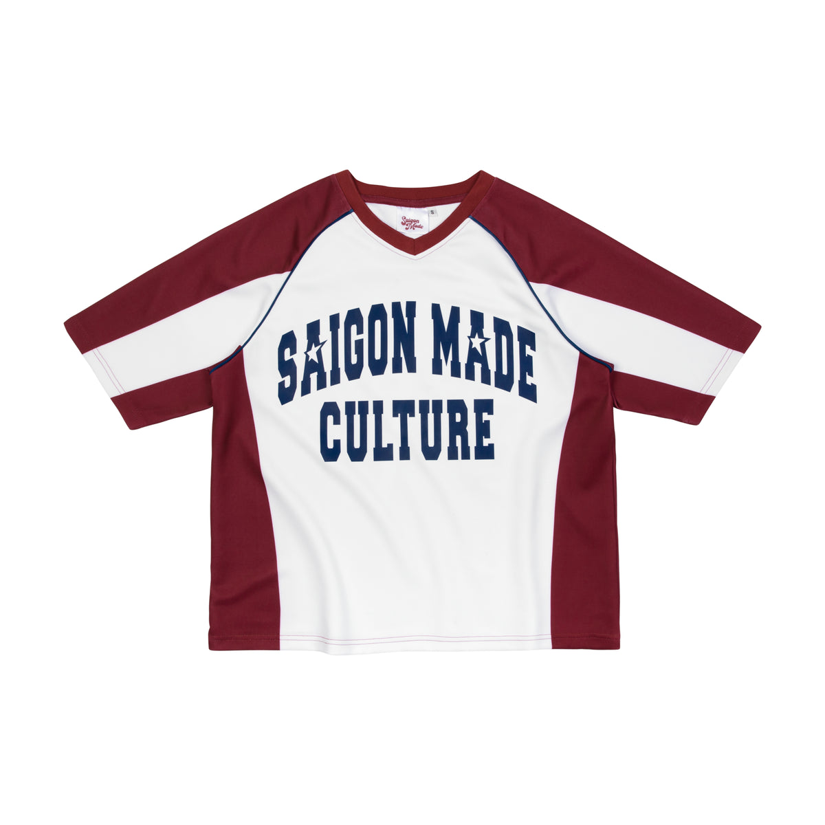 FW26 Essential Jersey (White/Burgundy)