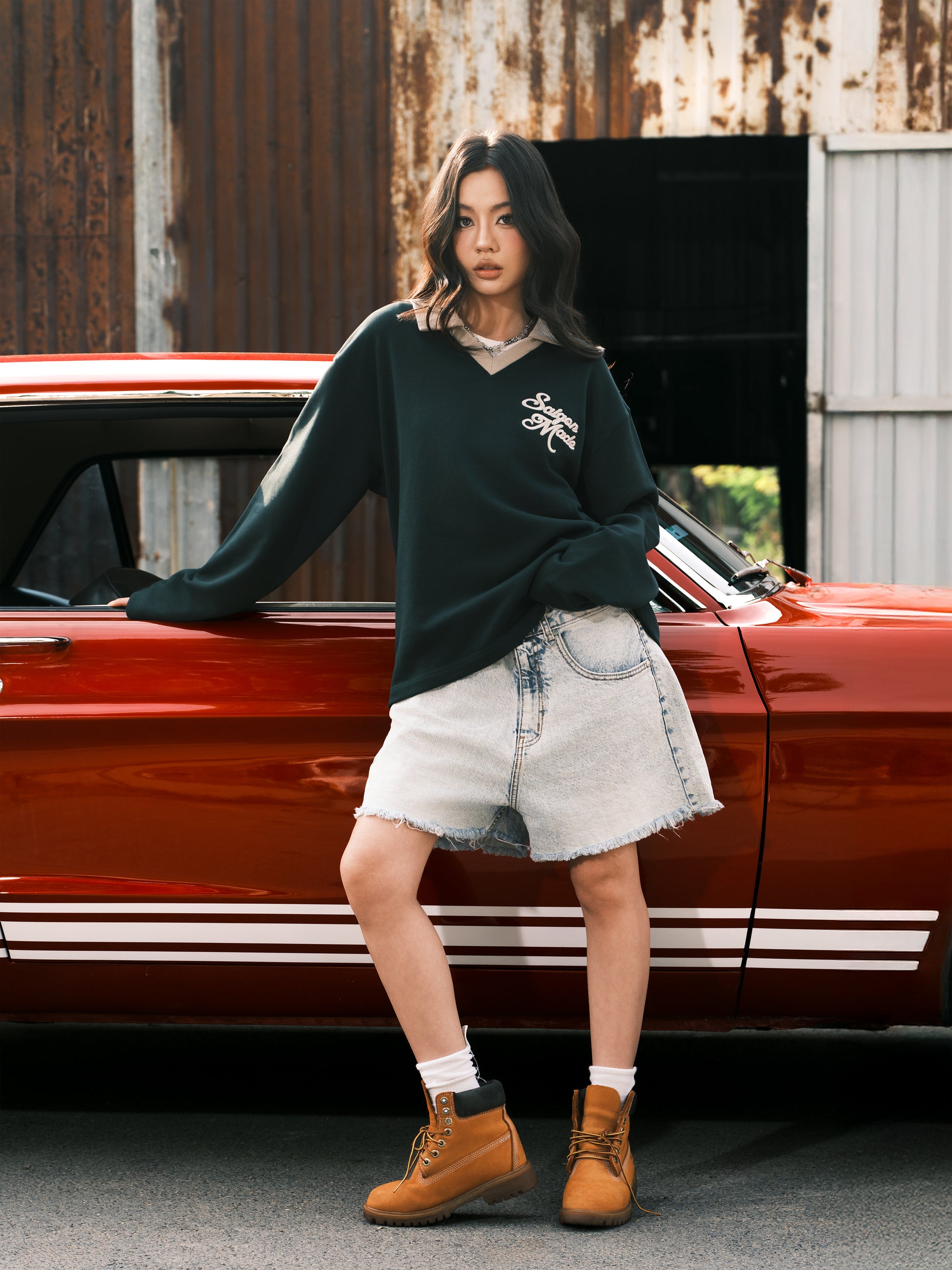 Polo Sweater (Moss Green)