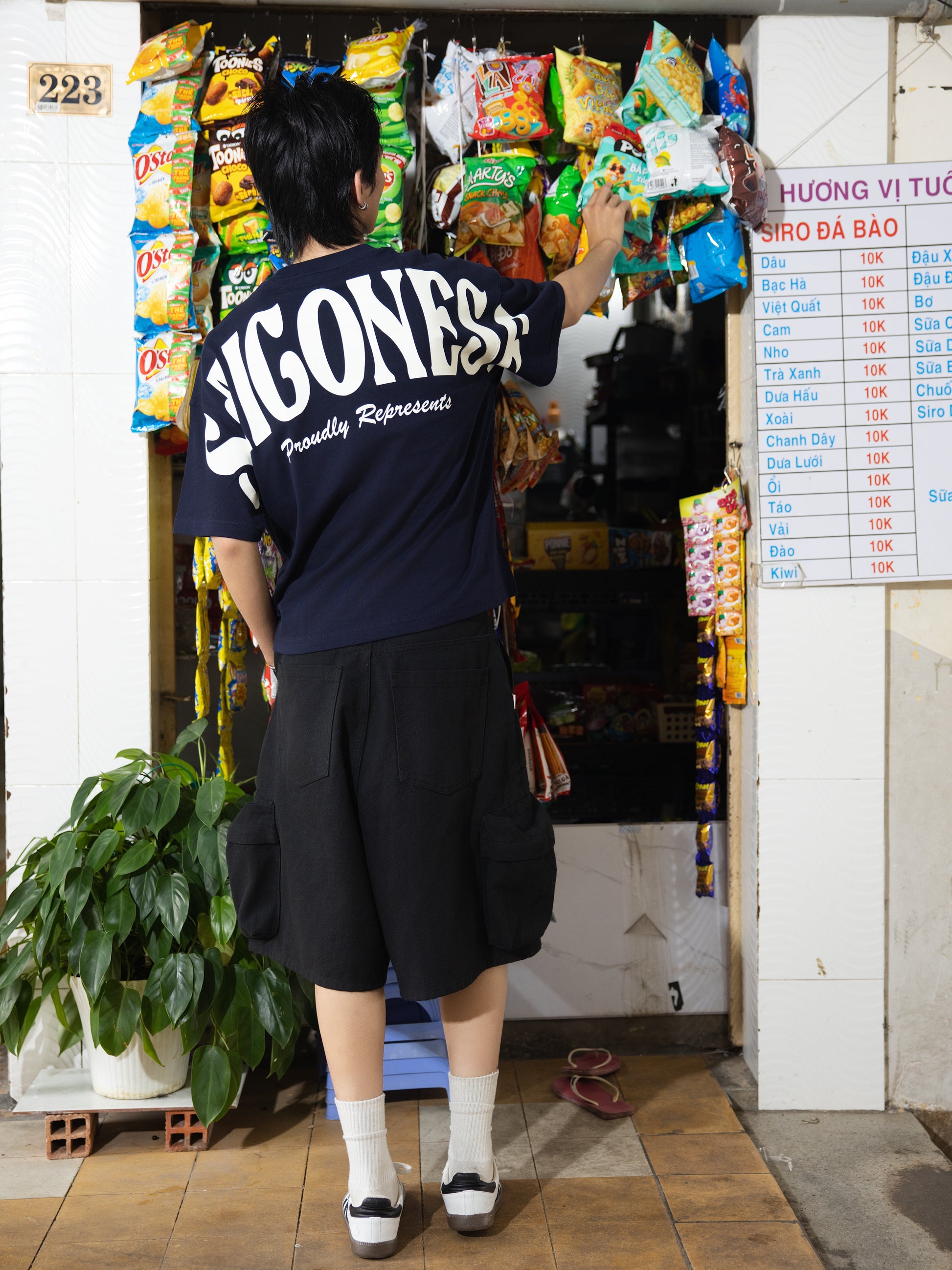 Saigonese Full Back Tee (Navy)