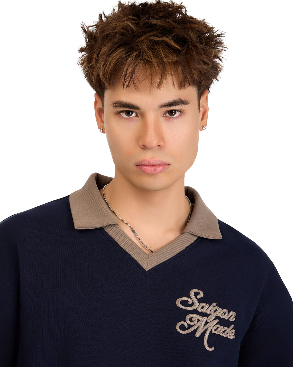 Polo Sweater (Navy)