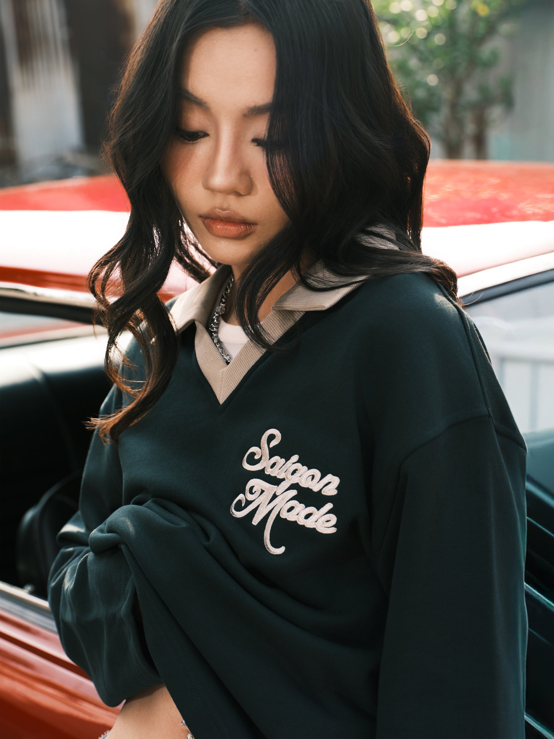 Polo Sweater (Moss Green)