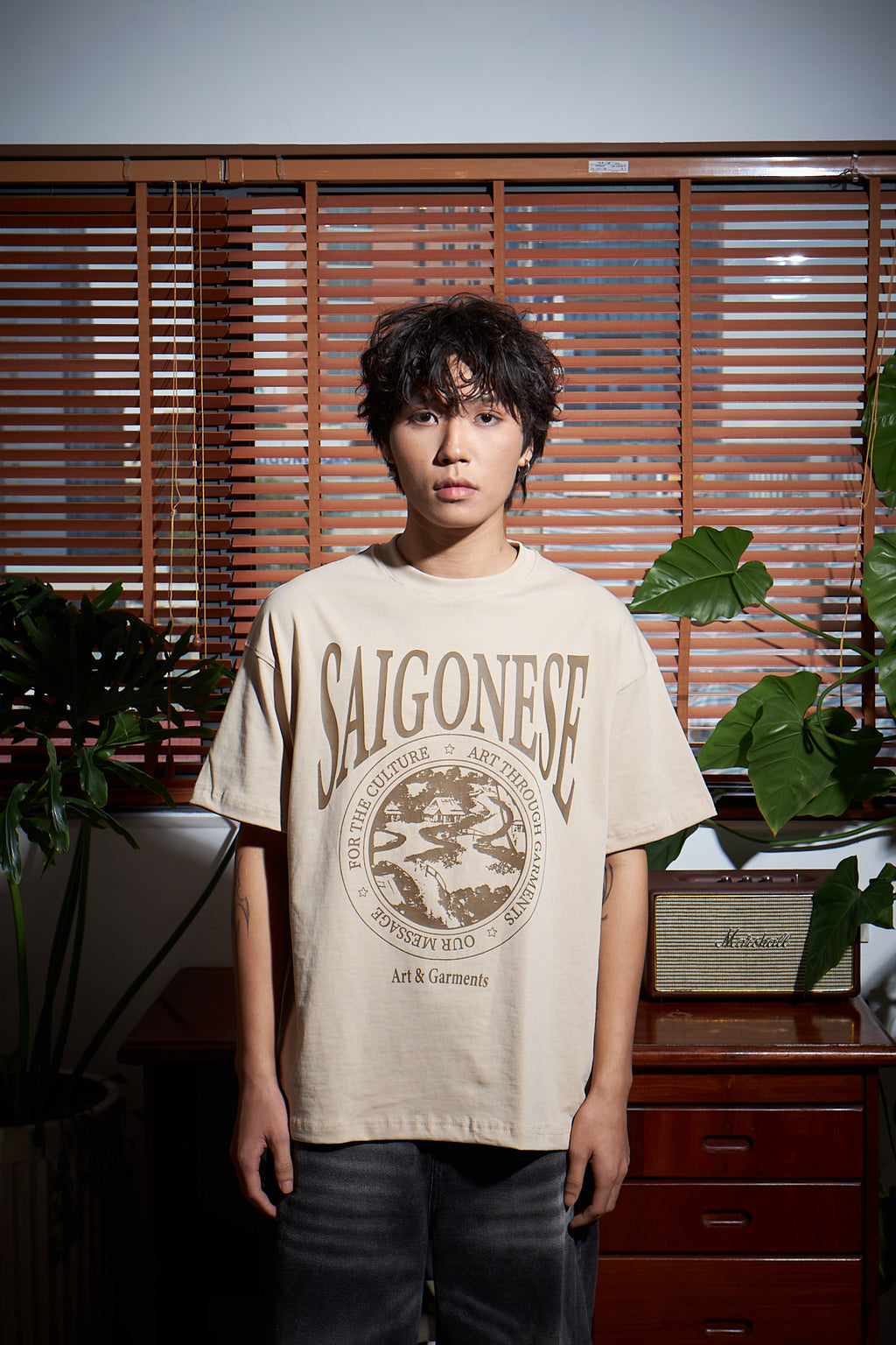 Saigonese Graphic Tee (Tan)