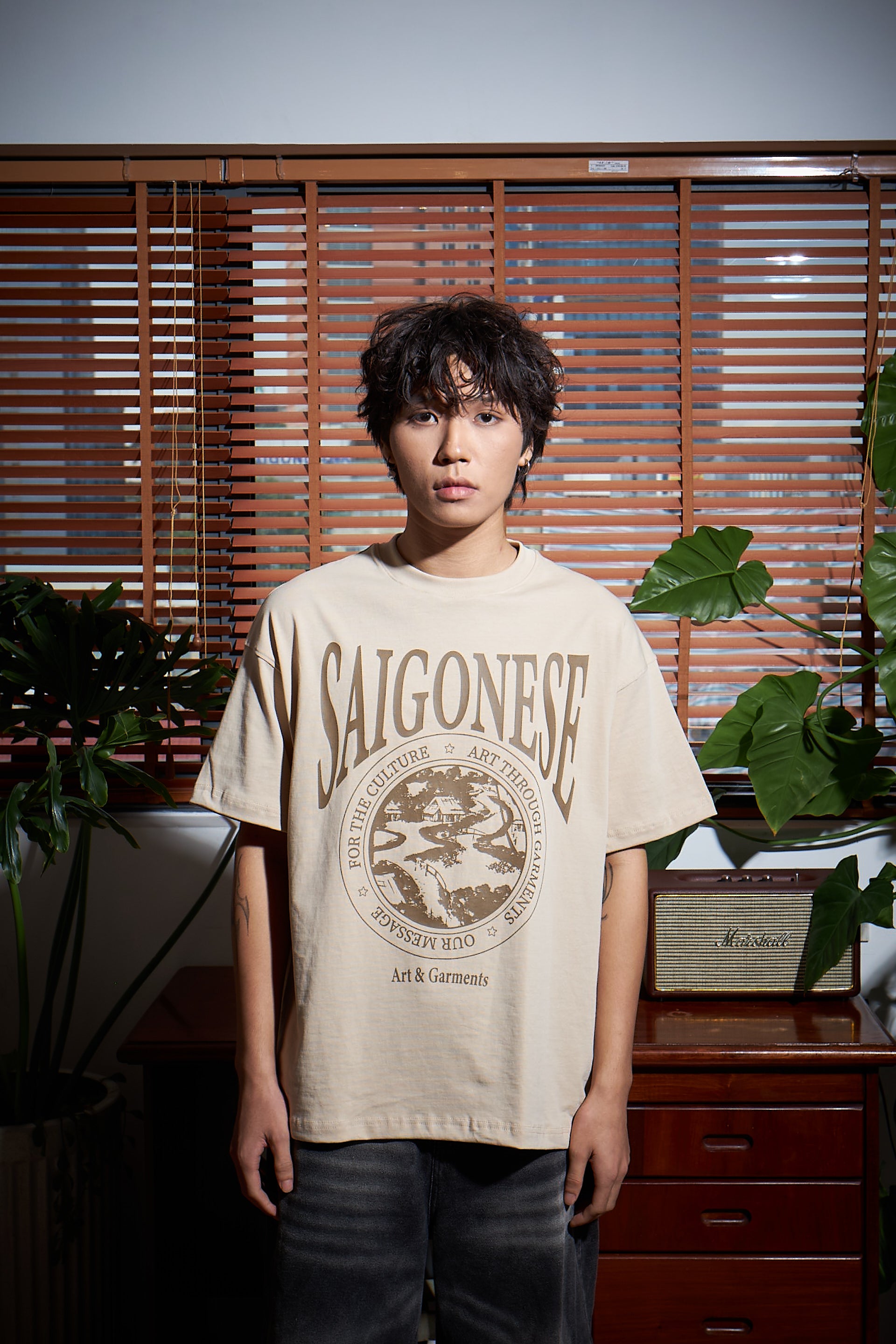 Saigonese Graphic Tee (Tan)