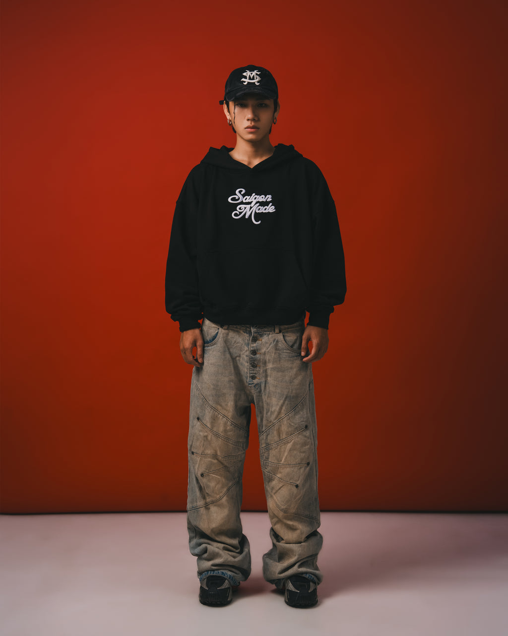 Essential Red Hoodie (Black)