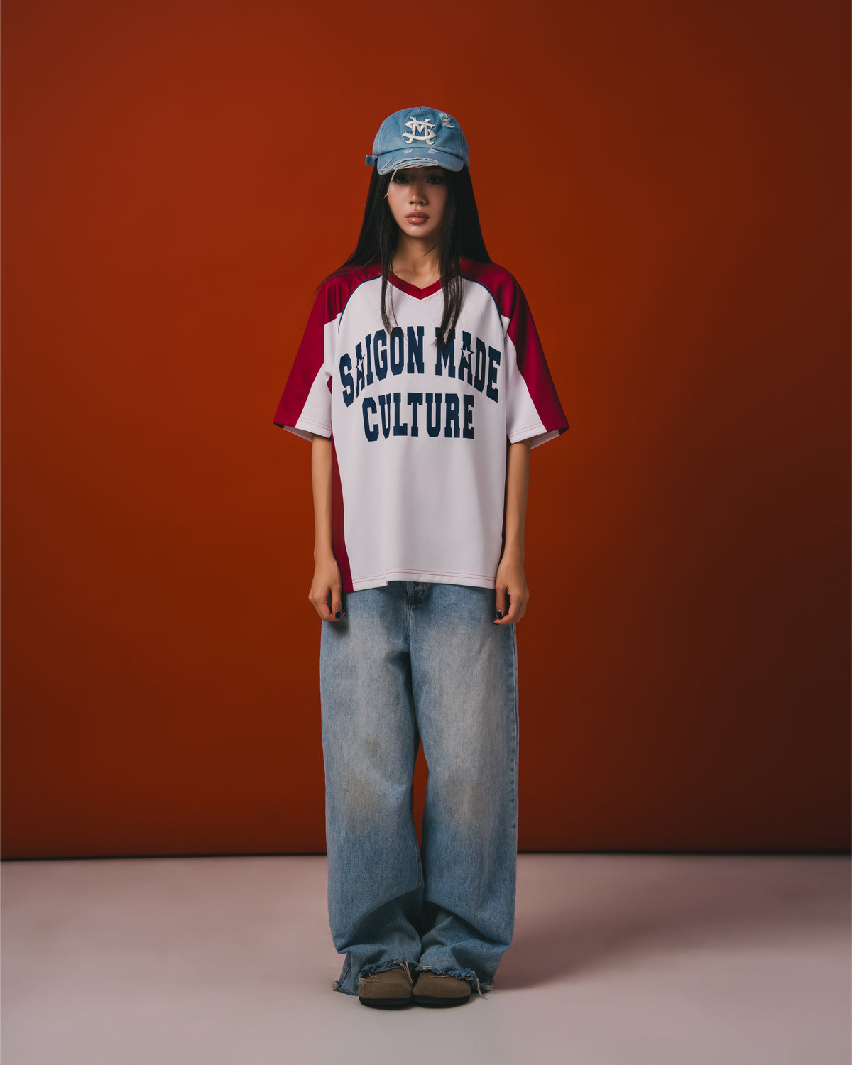 FW26 Essential Jersey (White/Burgundy)